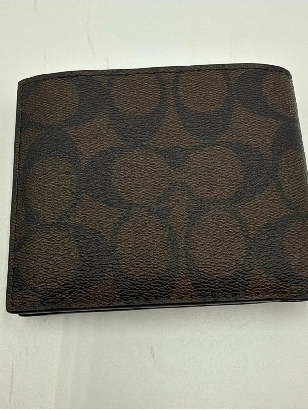 Coach Men's Brown Signature Wallet with Blue Star & Purple 'C' Patch